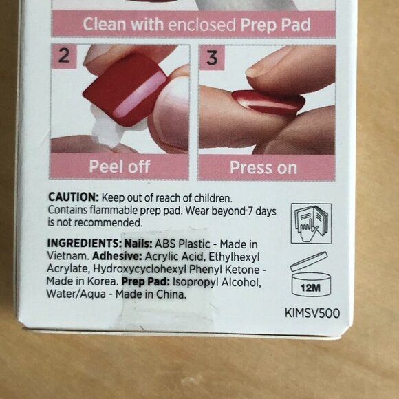 imPRESS KISS Kingdom Short Squoval Press On Manicure Nails 89385 Blue Black Gold - Picture 5 of 6